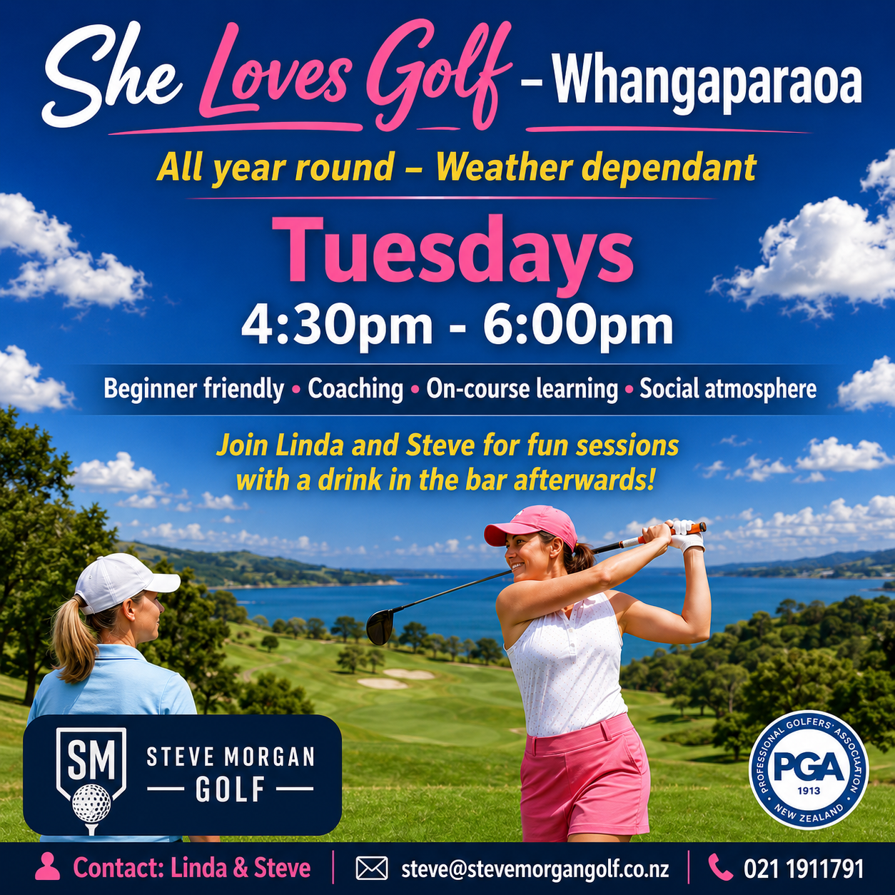 Steve Morgan Golf coaching at Whangaparāoa